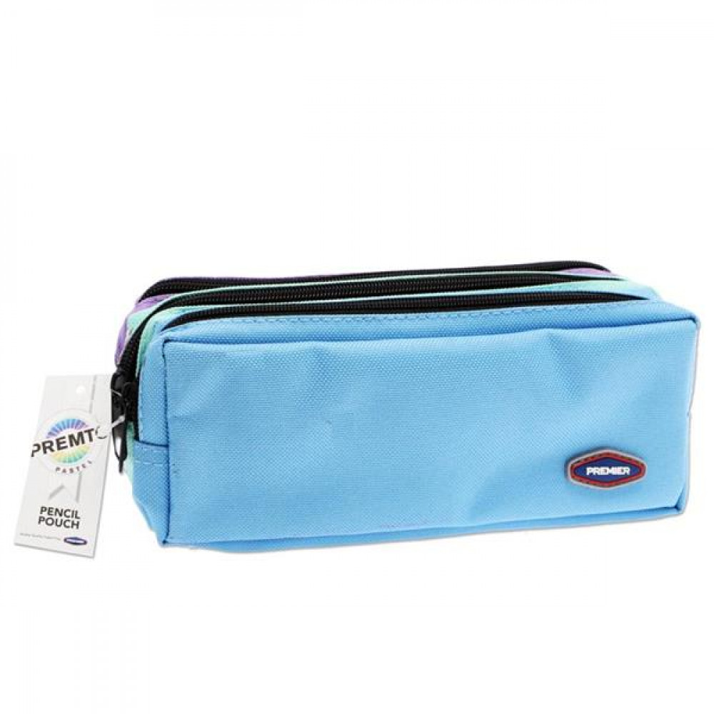 3 Pocket Pencil Case Pastel