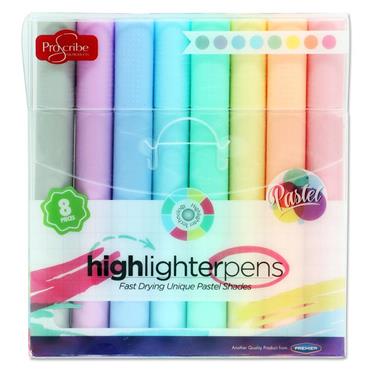 Proscribe Pk8 Pastel Highlighter Pens