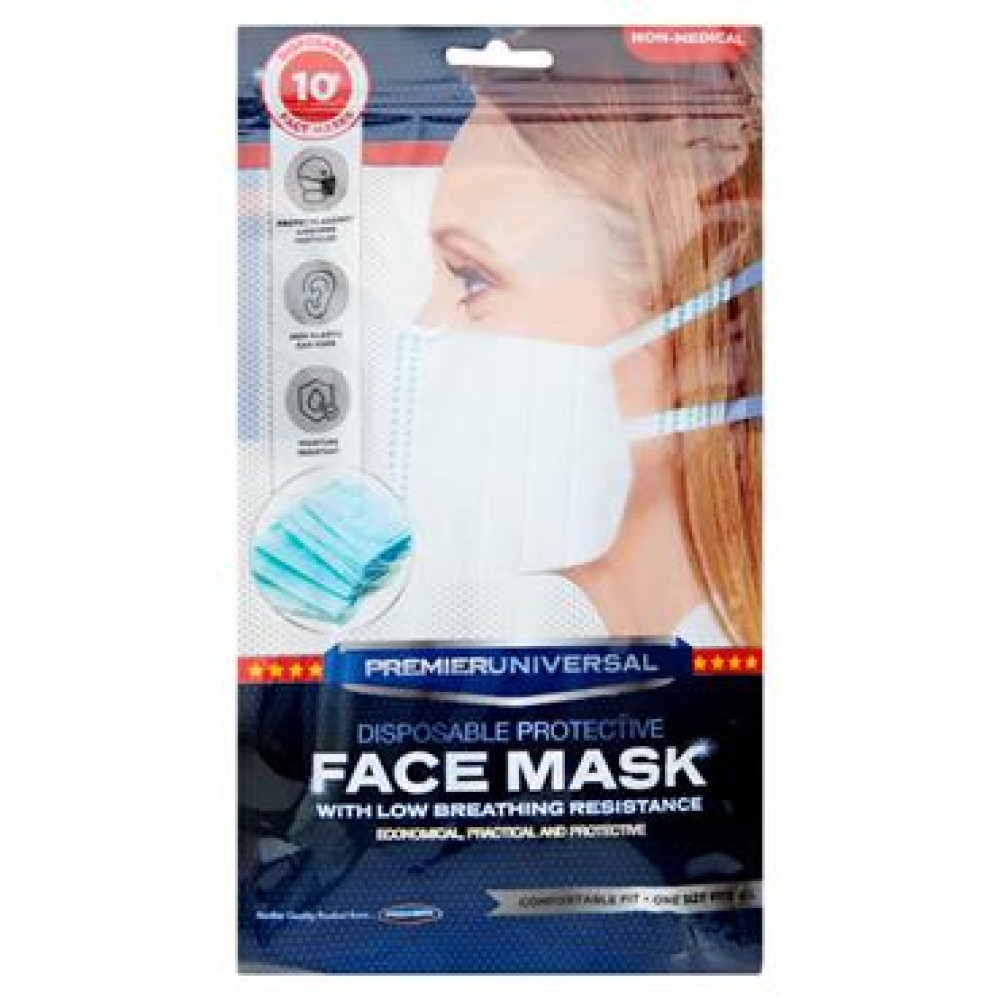 Face Masks Disposable Pk10