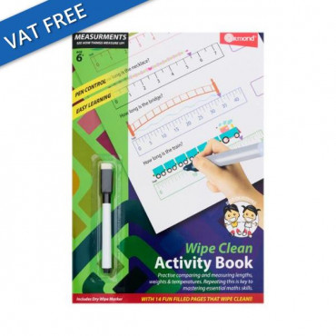 Ormond A4 14pg Wipe Clean Activity Book - Measures