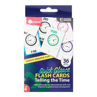 Education Flash Card 36 Cards - Telling Time