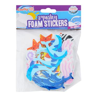 Pkt.40 Squishy Foam Stickers - Sea Animals