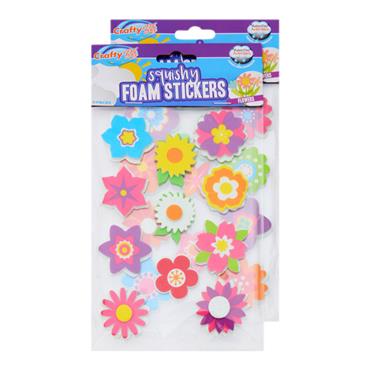 Pkt.11 Squishy Foam Stickers - Flowers