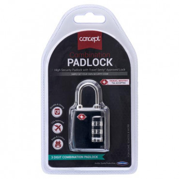 Concept Proactive Padlock Combo Black