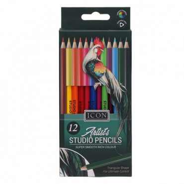Pkt.12 Artists Studio Triangular Colouring Pencils