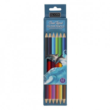 Dual Tipped Colouring Pencils - pkt 12
