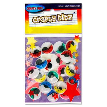 Crafty Kidz Coloured Wiggle Eye X 20