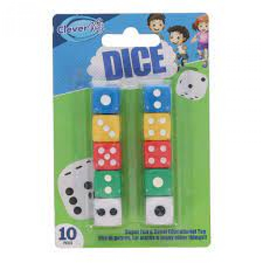 Pkt 10 Dice 5 Assorted