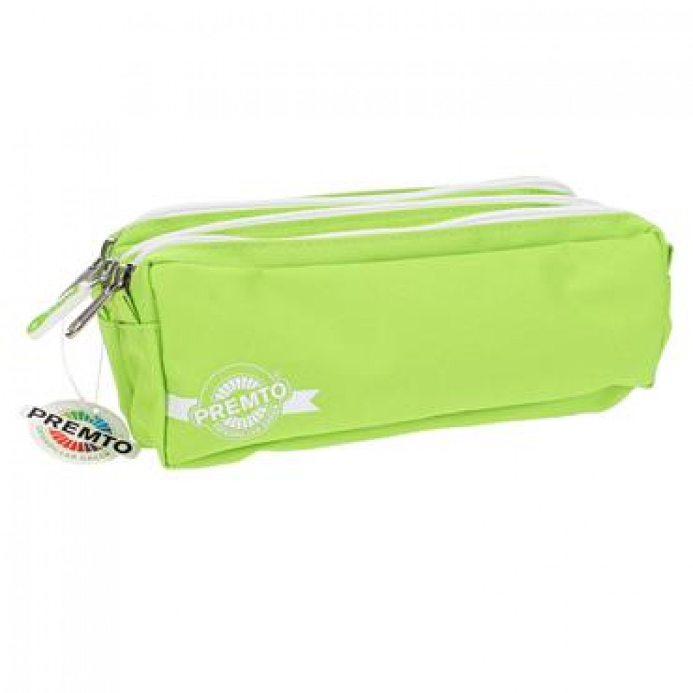 Premto 3 Pocket Pencil Case - Caterpillar Green