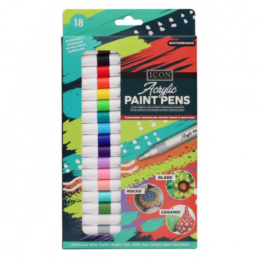 Icon Pkt.18 Acrylic Paint Pens
