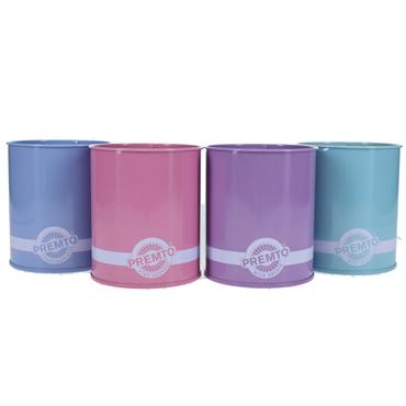 Premto Pastel Tin Pencil Pot - 4 Asst