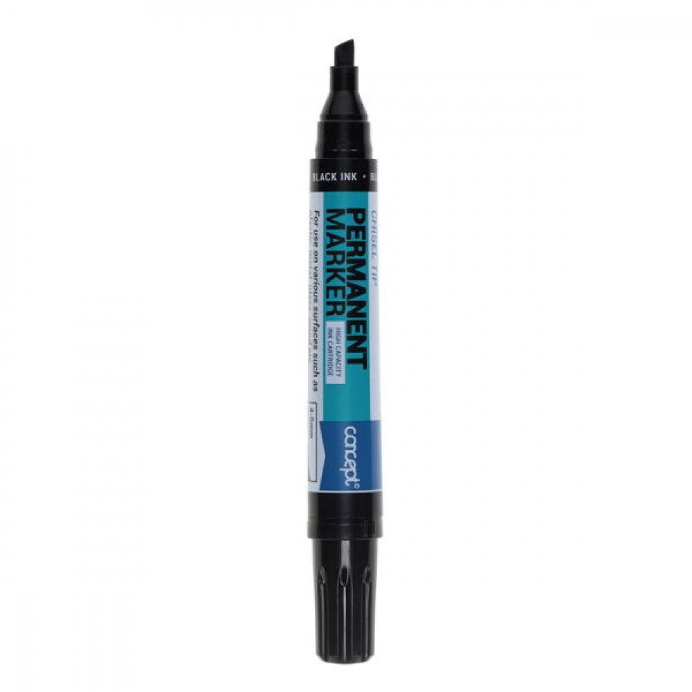Permanent Marker Black Chisel Tip