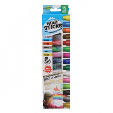 Washable Poster Paint Sticks Brights pk 15