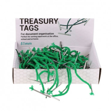 Metal Treasury Tags - 51mm PK 100