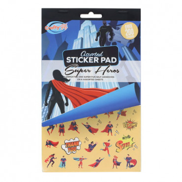Sticker Pad - Super Heros 200+ Assorted