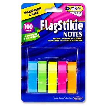 Flag Stikie Notes Transparent & Neon