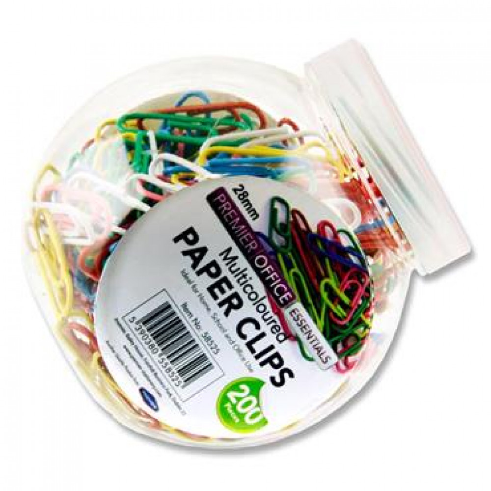 Paper Clips Multicoloured Tub 200