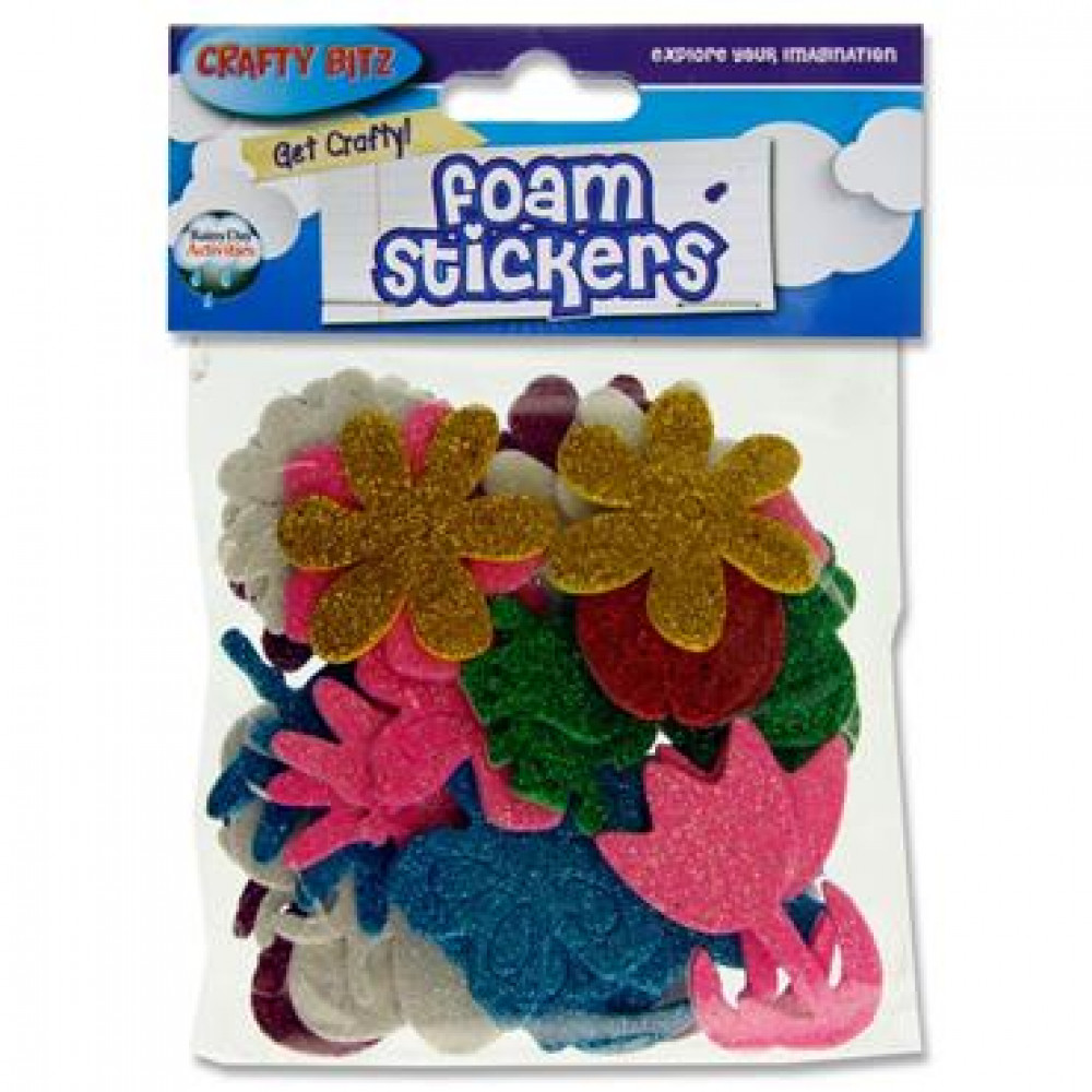 Cb Pkt 40 Foam Bugs&Butterflies