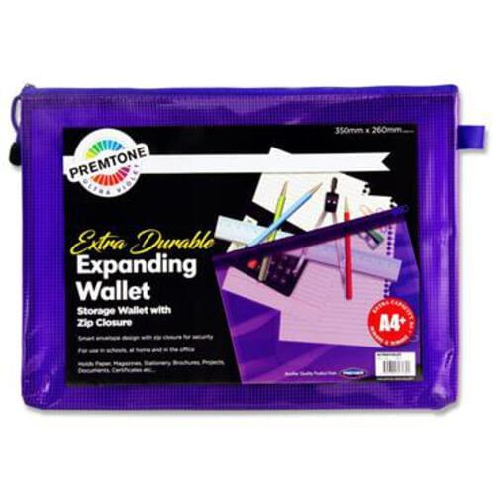 A4+Mesh Wallet Violet Extra Durable