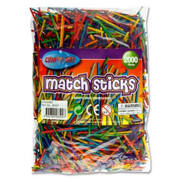 Matchsticks Coloured 2000 Crafty Bitz