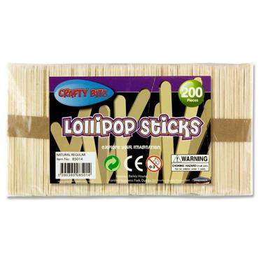 Lollipop Sticks Natural 200