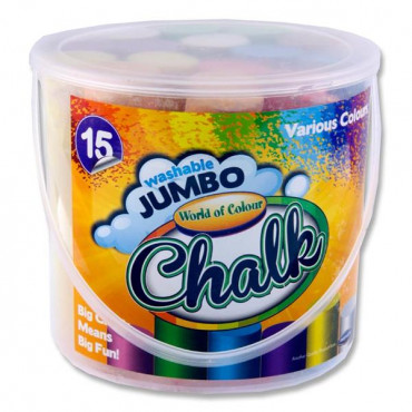 Chalk Jumbo Coloured Pkt 15
