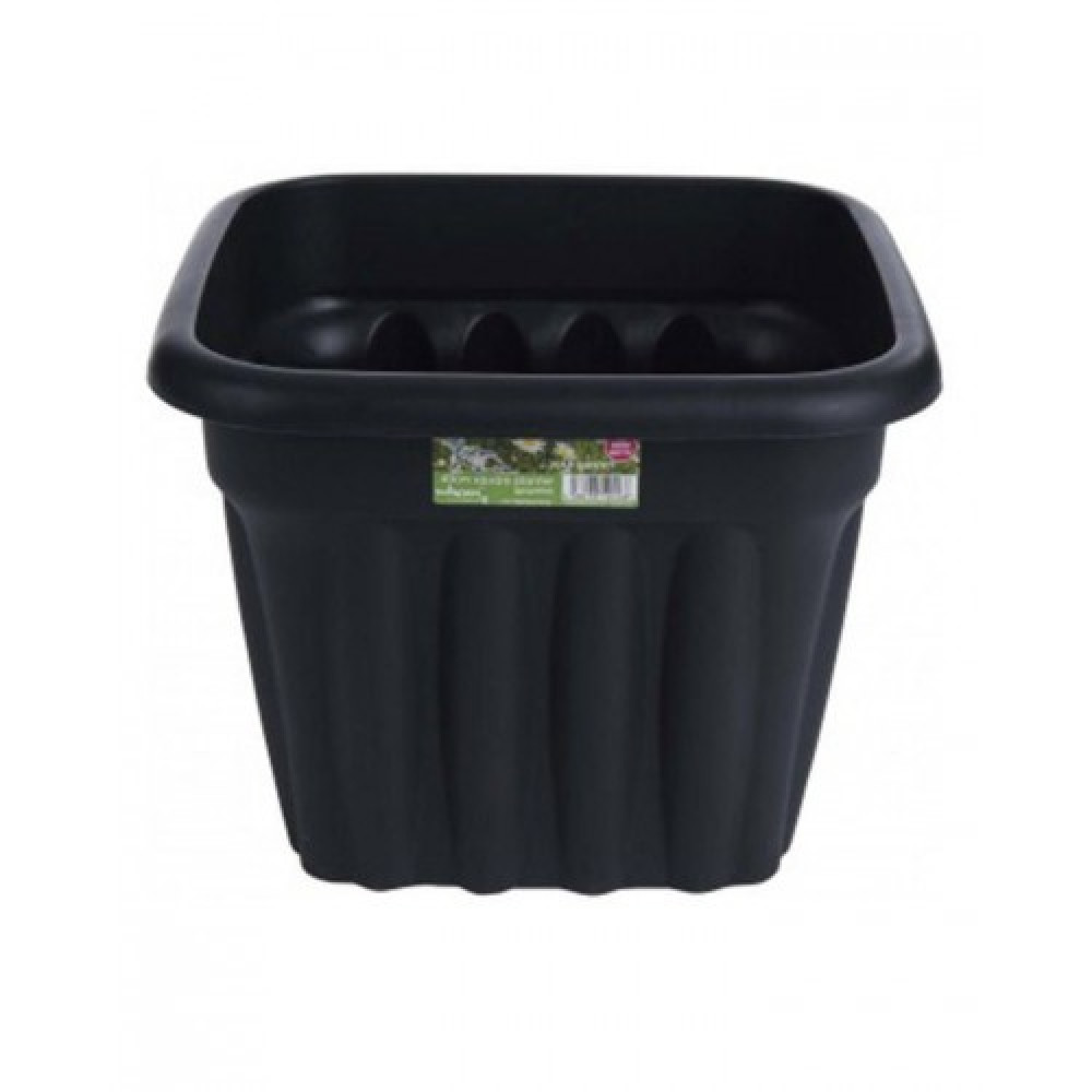 Square Planter 25Cm Black