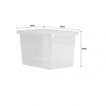 BOX AND LID CLEAR 20L CRYSTAL