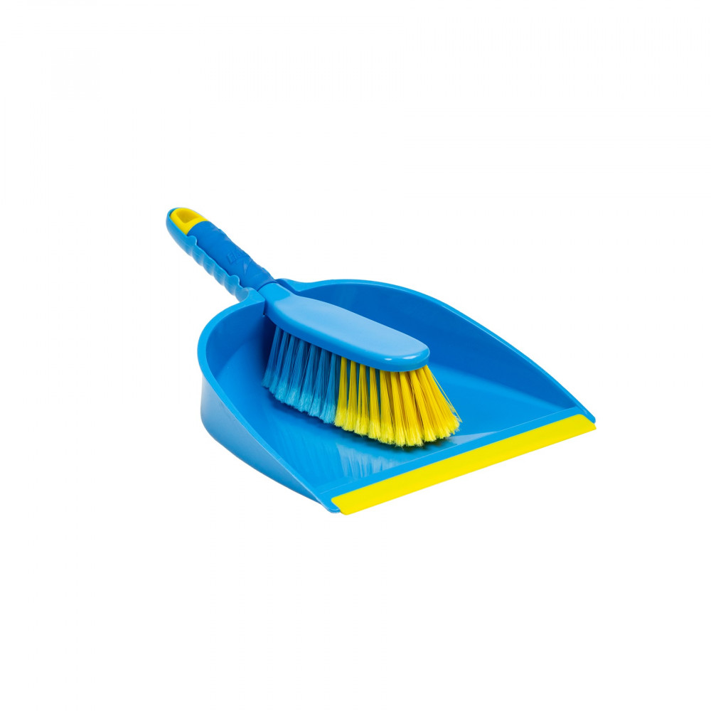 Flash Dustpan And Brush Blue And Yellow