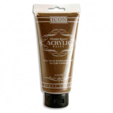 Burnt Umber Brown Acrylic Paint 200Ml