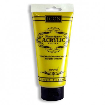 Lemon Yellow Acrylic Paint 200Ml