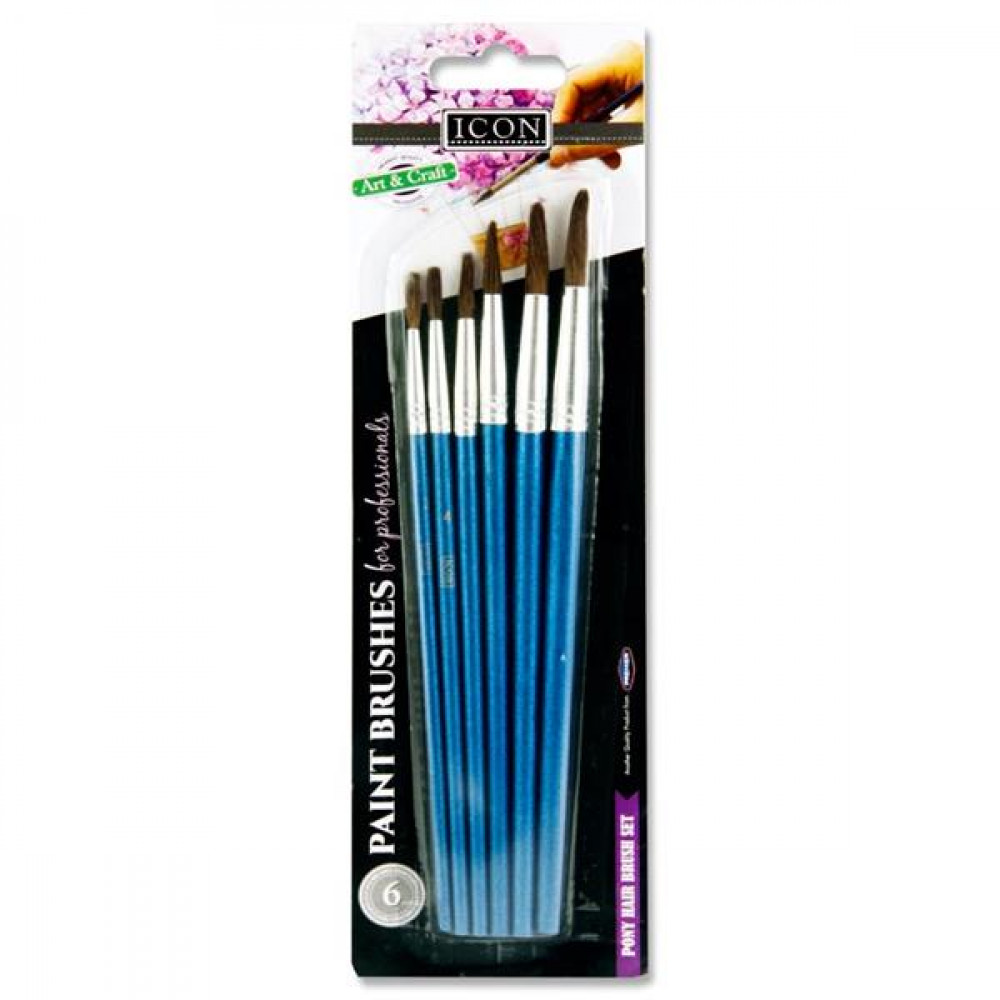 Paint Brushes Pk6 Assorted Size