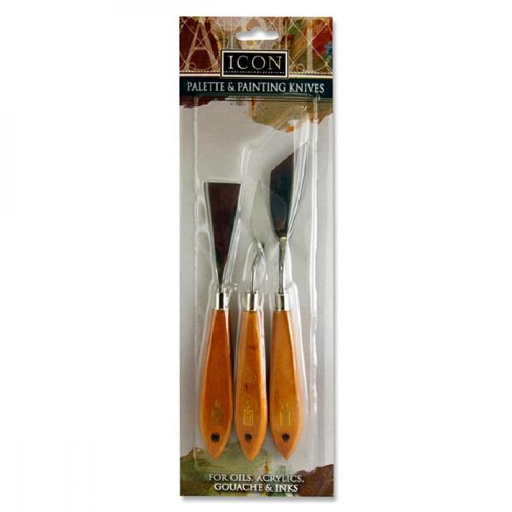 Palette & Painting Knives-Set Of 3 (No.7,5,14)
