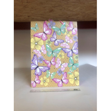Gift Bag XL Kraft Butterfly
